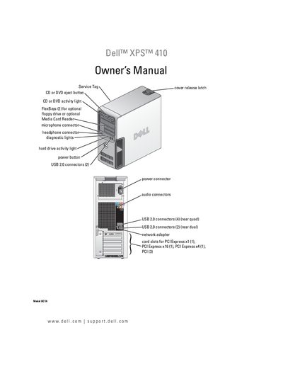 Dell XPS 410 Owner's Manual - cover page