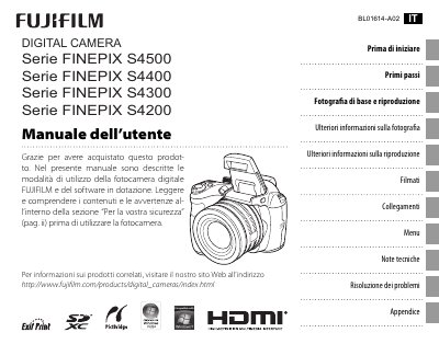 FUJIFILM FINEPIX S4500 Series Digital Camera User Manual