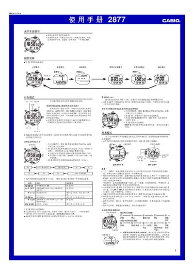 Casio 2877 1MA0410-CkA Timer User Manual - cover page