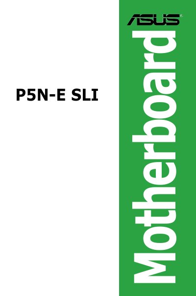 ASUS P5N-E SLI Motherboard User Manual - cover page