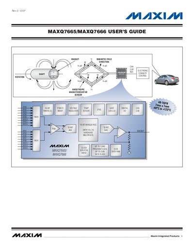 Maxim MAXQ7665/MAXQ7666 User Manual - cover page