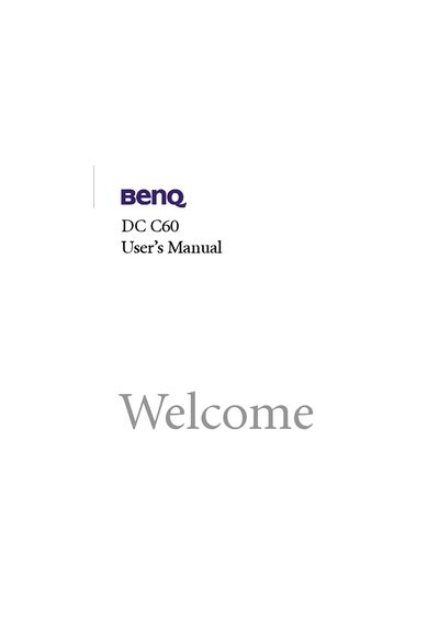 BenQ DC G60 user manual