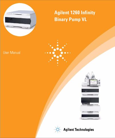 Agilent 1260 Infinity Binary Pump VL User Manual - cover page