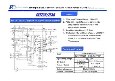 FrontRunner FA7726/7730 Buck Converter IC Datasheet - cover page