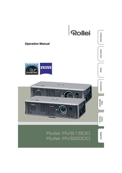 Rollei RVS1500/2000 Projector User Manual