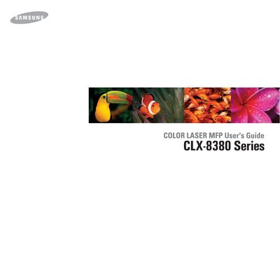 Samsung CLX-8380 Series User Manual - cover page