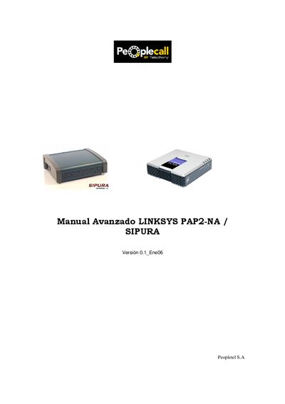 Linksys PAP2 Advanced User Manual - cover page