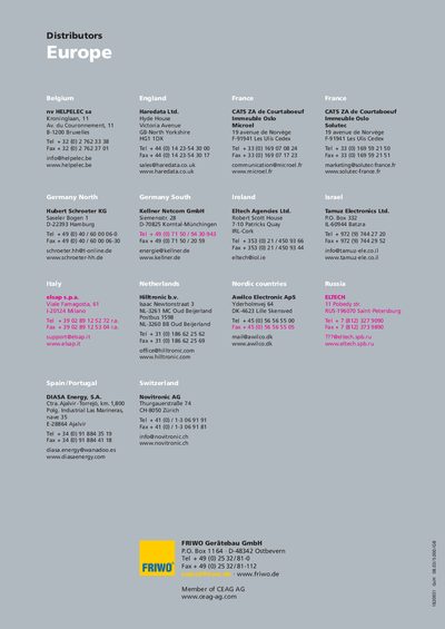 Friwo Distribution Handbook - cover page
