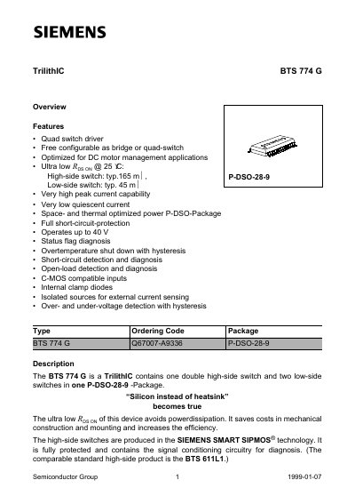 TrilithIC BTS 774 G Datasheet