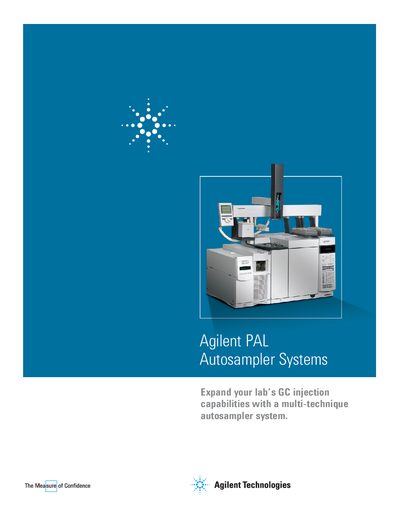 Agilent PAL Autosampler Systems Product Brochure - cover page