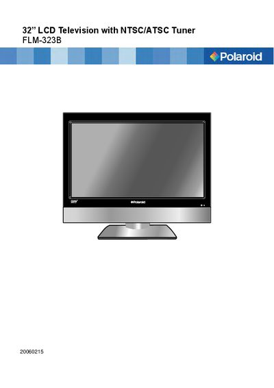 Polaroid FLM-323B 32" LCD Television User Manual - cover page