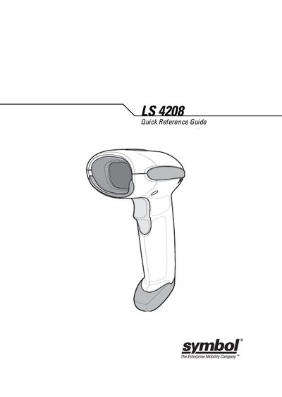 Symbol LS 4208 Quick Reference Guide