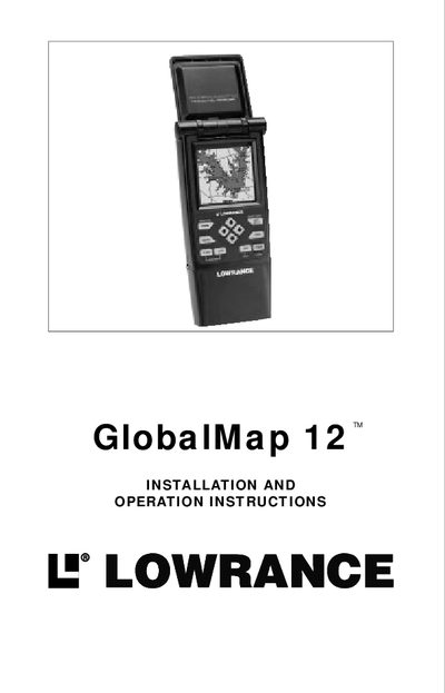 Lowrance GlobalMap 12TM Installation and Operation Instructions - cover page