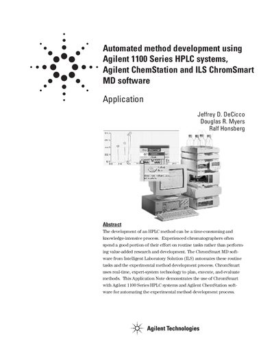 Agilent 1100 Series HPLC Automated Method Development Application Note - cover page