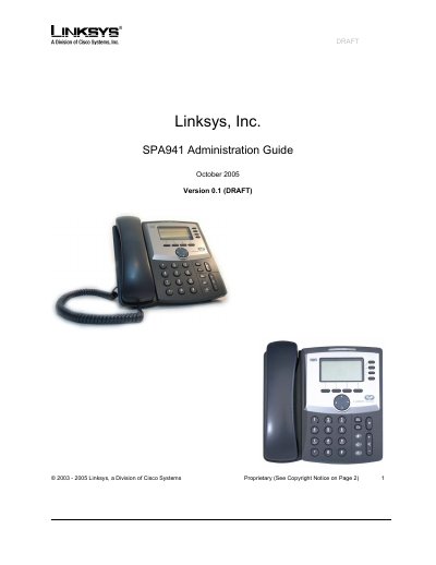 Linksys SPA941 Administration Guide