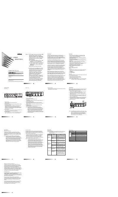 ATEN CS-104U KVM Switch User Manual - cover page