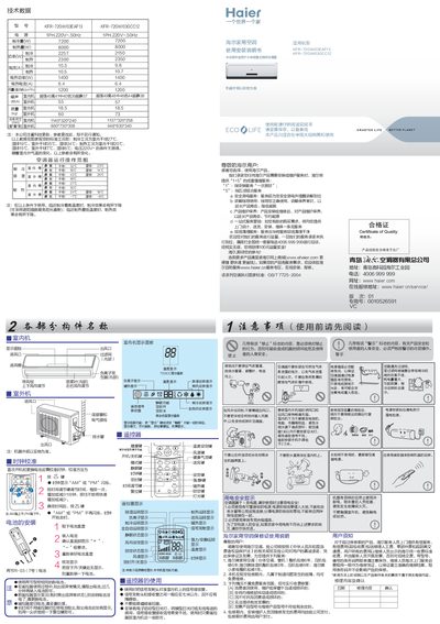 Haier KFR-72GW/03EAF13 KFR-72GW/03GCC12 Installation Manual - cover page