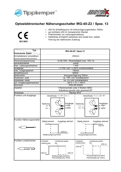 Tippkemper-Matrix IRG-4X-Z2/Spez.13 technology data