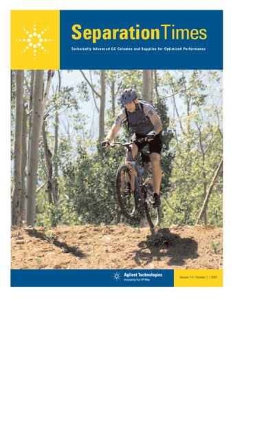 Agilent Separation Times Newsletter Vol 14 No 1 2001 - cover page