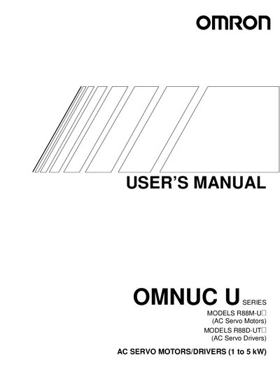 Omron R88M-U User Manual - cover page
