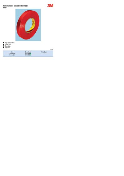 3M Multi-Purpose Double Sided Tape 9088F handbook - cover page