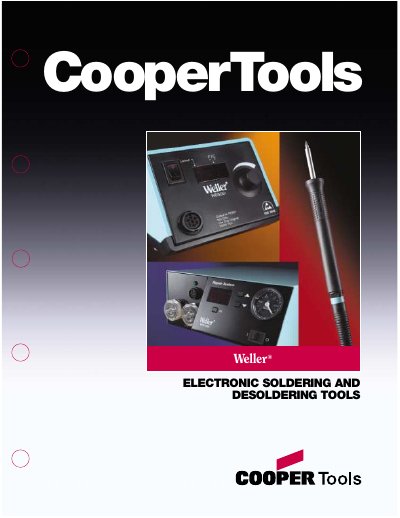 Weller WES51 Electronic Soldering and Desoldering Tools Catalog - cover page