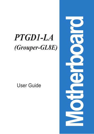 ASUS PTGD1-LA (Grouper-GL8E) Manual - cover page