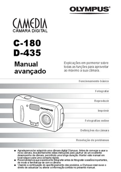 Olympus C-180 D-435 User Manual - cover page