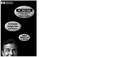 HP 39G/40G Graphing Calculator User Guide - cover page