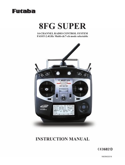 Futaba 8FG SUPER 14-Channel Radio Control System Instruction Manual - cover page