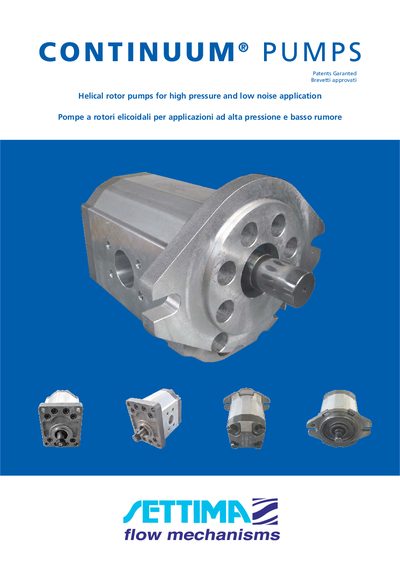 Settima GR28-GR72 Helical Rotor Pumps Product Data Sheet - cover page