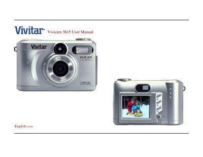 Vivitar Vivicam 3615 User Manual - cover page