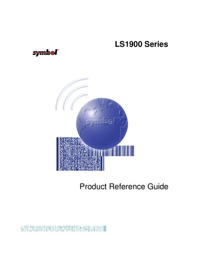 Symbol LS1900 Series Product Reference Guide - cover page