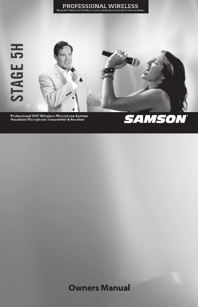 SAMSON STAGE 5H user manual - cover page