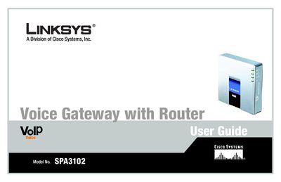 Linksys SPA3102 Voice Gateway User Manual - cover page