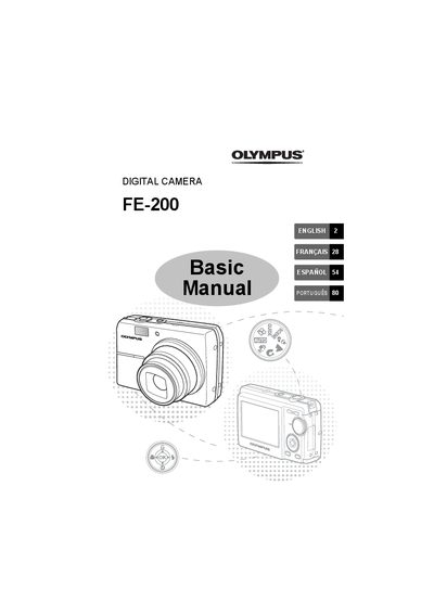 Olympus FE-200 Digital Camera Basic Manual - cover page