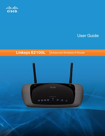Linksys E2100L Advanced Wireless‑N Router User Guide - cover page