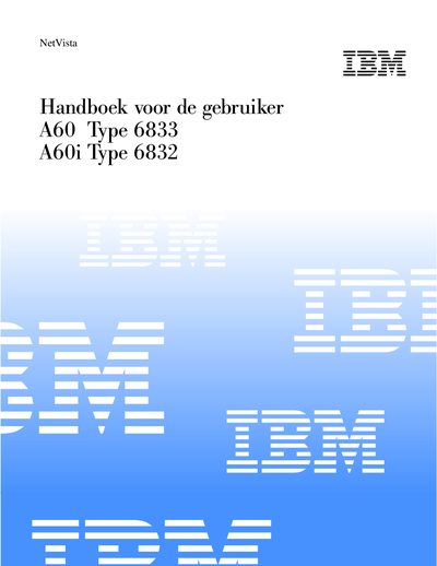 IBM Handboek voor de gebruiker A60 Type 6833 A60i Type 6832 Manual - cover page