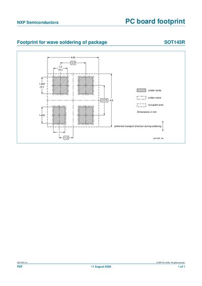 NXP Semiconductors SOT143R PC board footprint manual - cover page