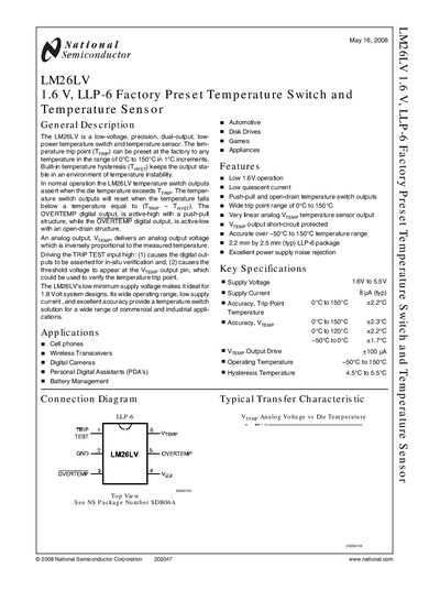 National Semiconductor LM26LV Datasheet - cover page