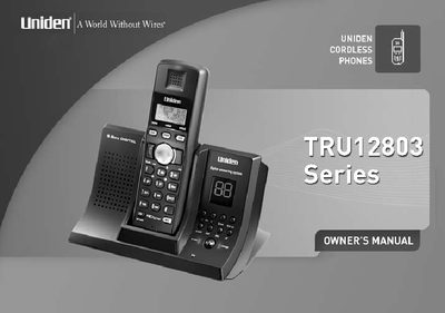 Uniden TRU12803 Series Cordless Telephone Owner's Manual - cover page
