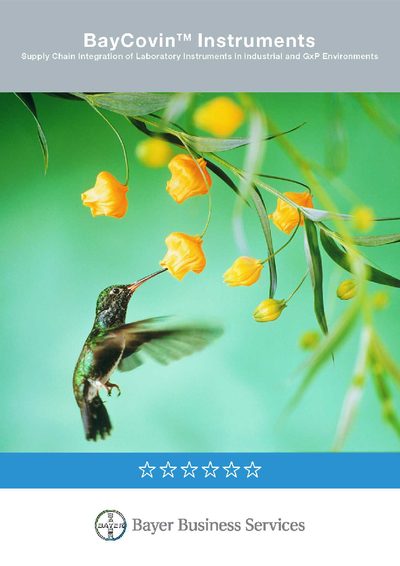 Bayer BayCovin Instruments Product Information - cover page
