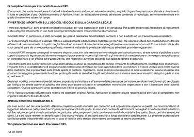 Aprilia RXV 450-550 User Manual - cover page