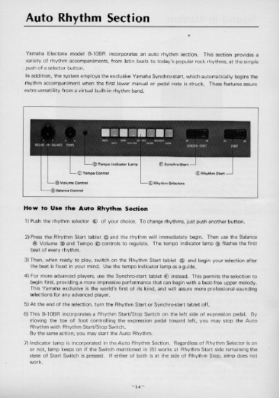 Yamaha B-10BR Electone User Manual - cover page