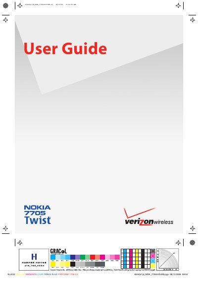 Nokia 7705 Twist User Guide - cover page