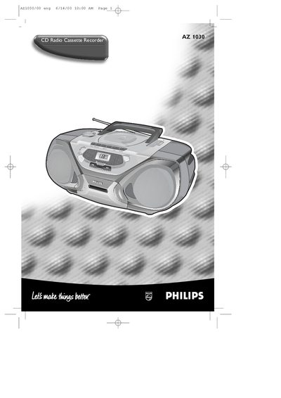 Philips AZ1030 User Manual