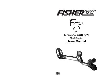 Fisher F75 Metal Detector User Manual - cover page