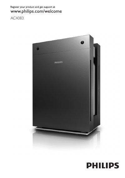 Philips AC4083 Air Purifier and Humidifier User Manual - cover page