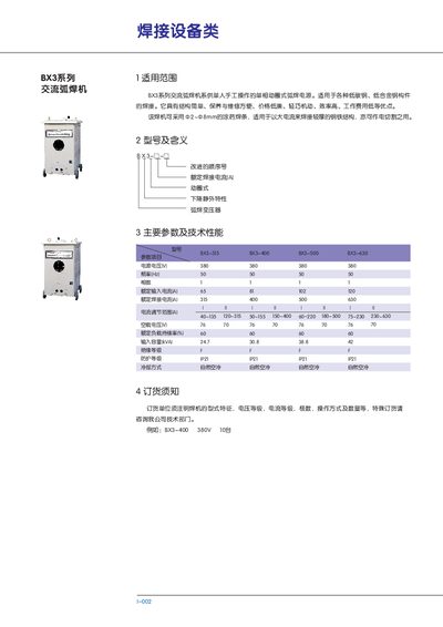 BX3 Series Arc Welding Machine Manual - cover page