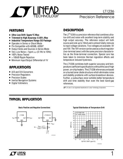 Linear Technology LT1236 Datasheet - cover page